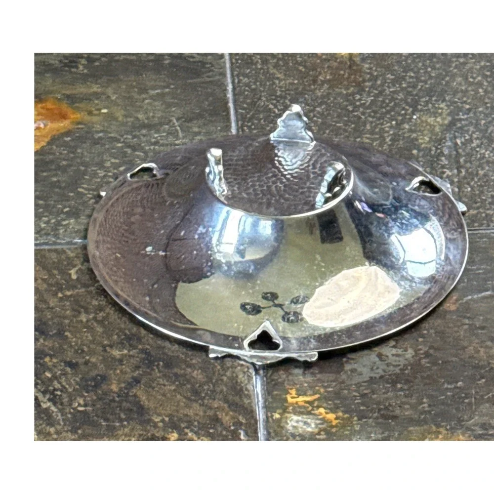 Decorative Footed Hammered Bowl Home Decor 8